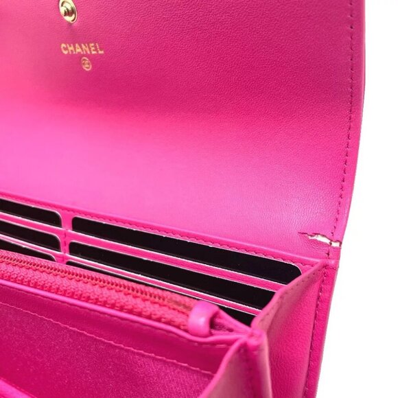 CHANEL Matelasse Boy Chanel Long Wallet (with Coin Compartment) Pink - Picture 9 of 11